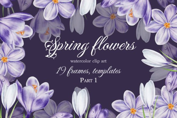 Spring Flower Frames Watercolor Illustrations Review