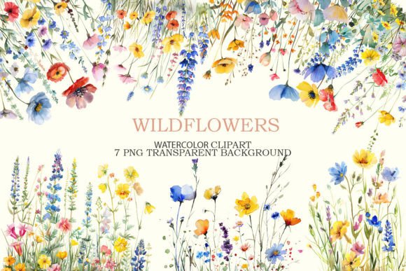 Wildflowers Watercolor Clipart Bundle: Illustrations Review
